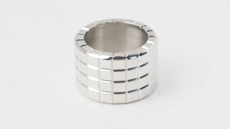 Bague 52 Bague Chopard Ice cube en or blanc 58 Facettes 32990