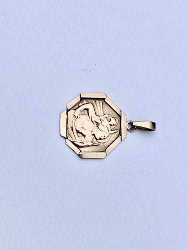 Pendentif Médaille Saint Christophe Or Rose 58 Facettes