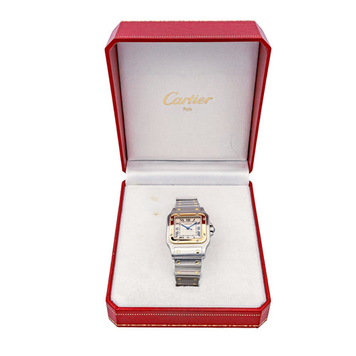 Montre Cartier Montre Santos Acier, Or jaune Spinelle 58 Facettes 3941445RV