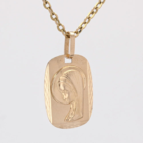 Pendentif Médaille or rose Vierge Marie 58 Facettes CVP114