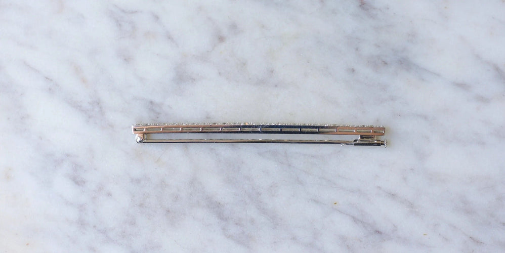 Broche Broche Barrette Art Déco Diamants 58 Facettes