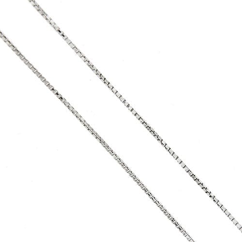 Hvitt gullkjede med diamantanheng på 0,10 ct 