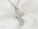 Collier collier croix en or blanc et diamants 58 Facettes 21080