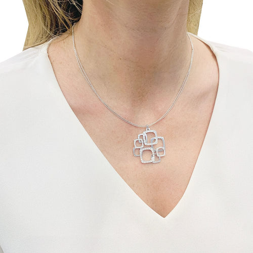 Collier Collier Dinh Van, "Surimpression", or blanc, diamants. 58 Facettes 33678