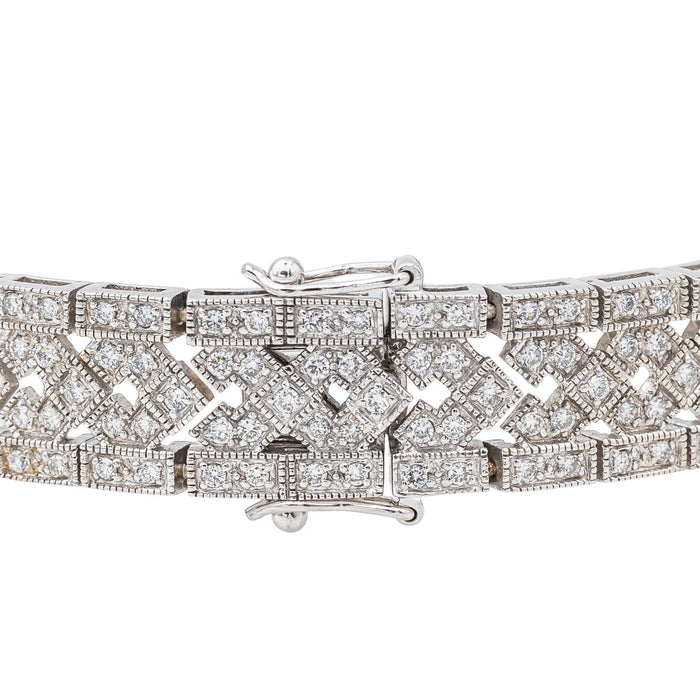 White gold diamond bracelet