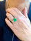 Bague 54 Bague Emeraude Ethiopie 4.35 Carats Diamants Or Jaune 18 Carats & Platine (Certificat) 58 Facettes BEM42