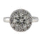 Bague 52 Bague en or blanc avec diamant central 58 Facettes G3874