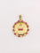 Pendentif AUGIS - Médaille Amour entourage coeur rubis Plus qu’hier moins que demain or jaune diamant rubis 58 Facettes J465