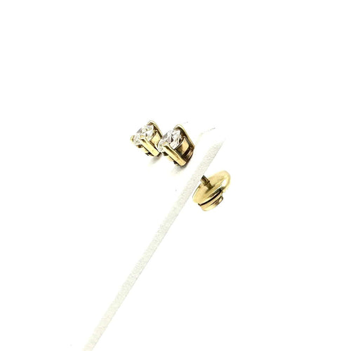 Boucles d'oreilles Boucles d'oreilles puces or jaune et diamants 58 Facettes Z15B51730