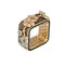 Bague 53 Dickson Yewn - Bague carrée en or jaune, diamants et émail 58 Facettes G14118