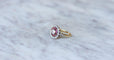 Bague 53 Bague Cible Belle Epoque Diamants et Rubis Calibrés 58 Facettes