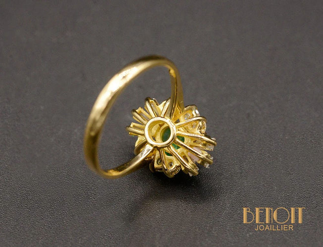 Bague Bague Marquise émeraude diamants 58 Facettes A10539