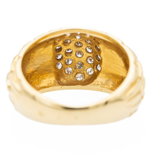 48 Bague Jonc Or jaune, Or blanc Diamant 58 Facettes 1649333CN