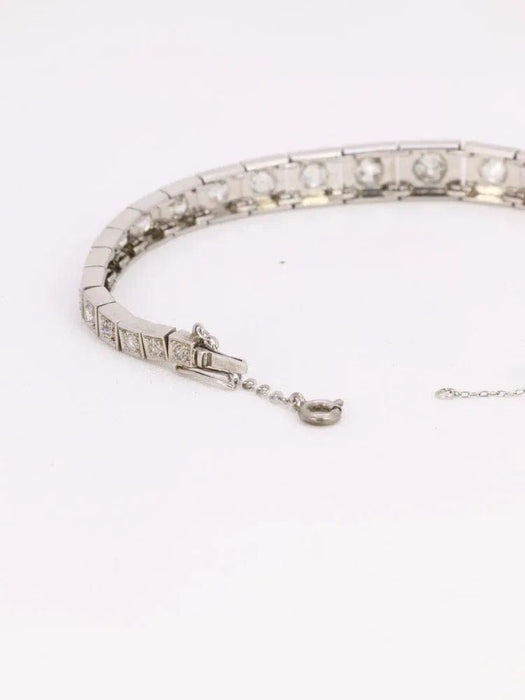 Bracelet Bracelet Art-Déco platine diamants 3,5 ct 58 Facettes J618