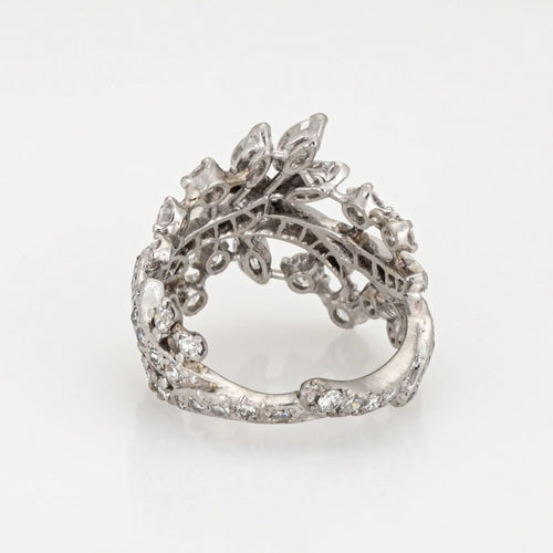 Bague 57.5 Bague en platine avec diamants mixtes 58 Facettes G13725