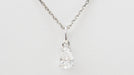 Collier Collier solitaire or blanc diamant poire 58 Facettes 32702