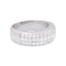 Bague 53 Bague pavage or blanc, diamants princesse. 58 Facettes 33993
