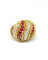 Bague 53 Bague en or jaune 18 carats sertie de rubis et diamants , taille 53 ajustable 58 Facettes