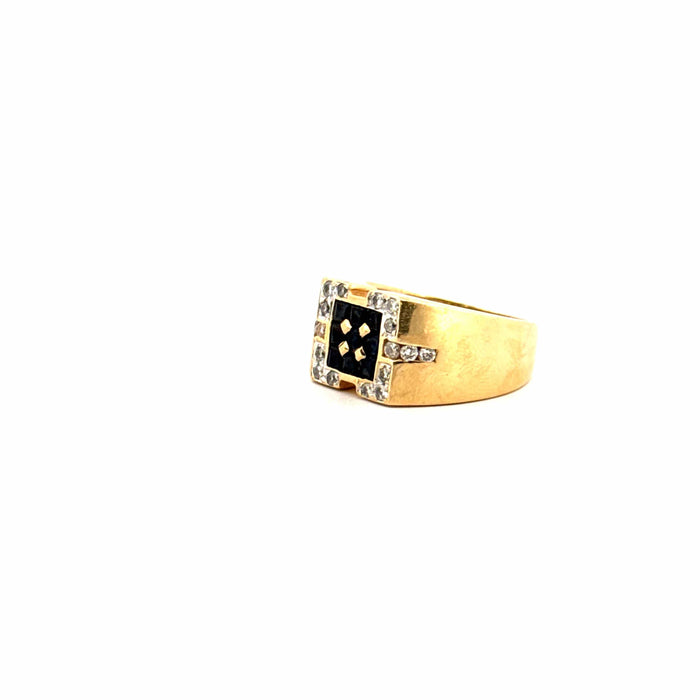 Bague 54 Bague Tank Or Jaune Diamants 58 Facettes 83-GS32229