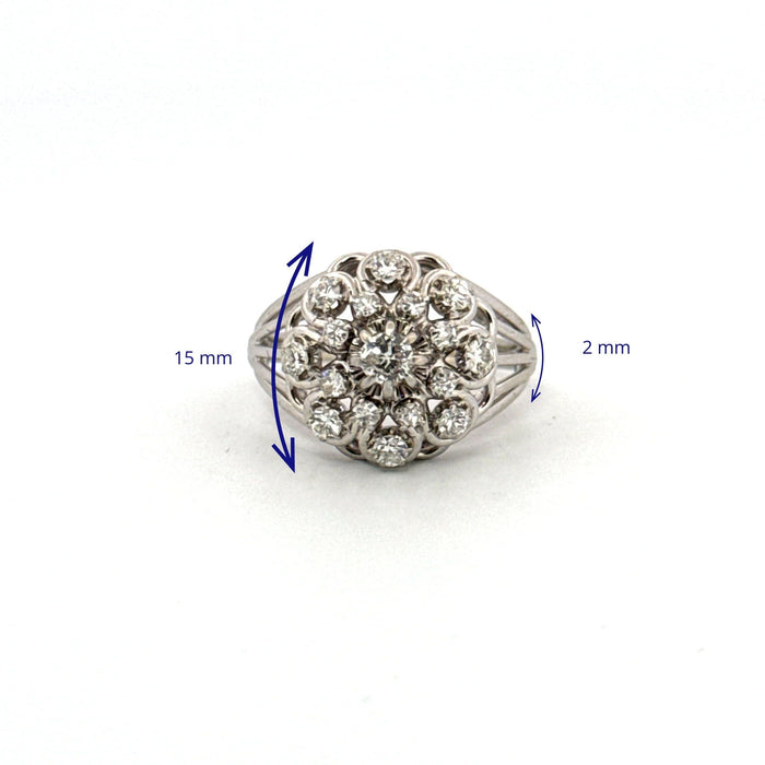 Bague 57 Bague entourage or blanc diamants 58 Facettes 4-GS30235-01