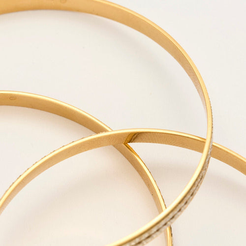 Bracelet Bracelets or jaune et blanc diamantés 58 Facettes LP814/2