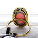 Bague 53 Bagues années 1970 en or jaune corail et diamants 58 Facettes