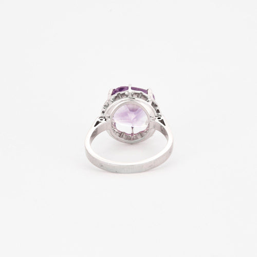 Bague 52 Bague cocktail améthyste en or blanc 58 Facettes