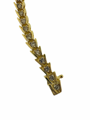 Bracelet Bracelet tennis en or jaune certifié HRD avec diamants naturel 58 Facettes