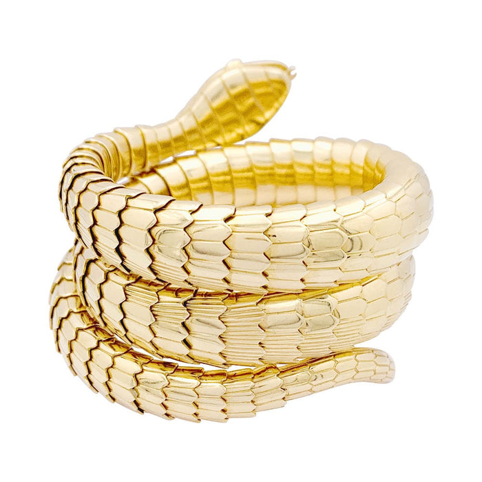 Bracelet Bracelet Illario, "Serpent", or jaune, diamants, émeraudes. 58 Facettes 33799