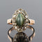 Bague 55 Bague ancienne chrysobéryl oeil de chat et diamants 58 Facettes 19-378-50