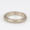 Bague 50.25 Bague de mariage Art déco vintage en or blanc, motif floral 58 Facettes G12483