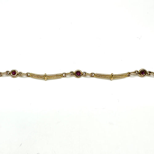 Bracelet or jaune et rubis 58 Facettes Z15B51461