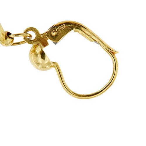 Boucles d'oreilles Boucles d'oreilles pendantes en or jaune avec topazes 58 Facettes 36558