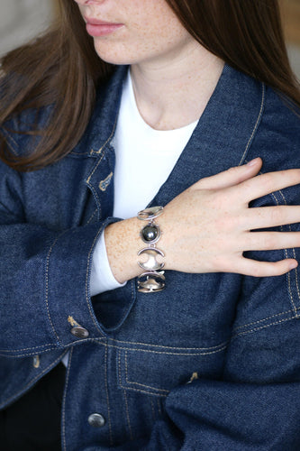 Bracelet Henning Koppel pour Georg Jensen - Bracelet argent fermoir hématite 58 Facettes