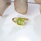 Bague 51 Bague péridot cabochon or jaune 58 Facettes 24-337B