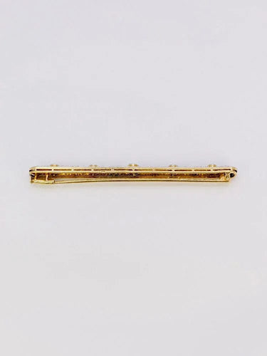 Broche Broche barrette Belle Epoque en or et diamants Old European Cut 58 Facettes J79