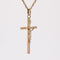 Pendentif Croix or rose avec Christ 58 Facettes CVP106