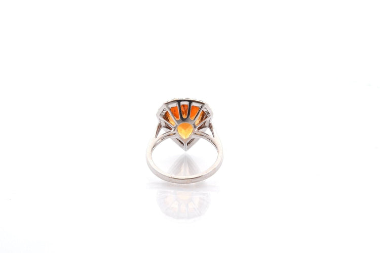 4.06ct citrine and diamond ring