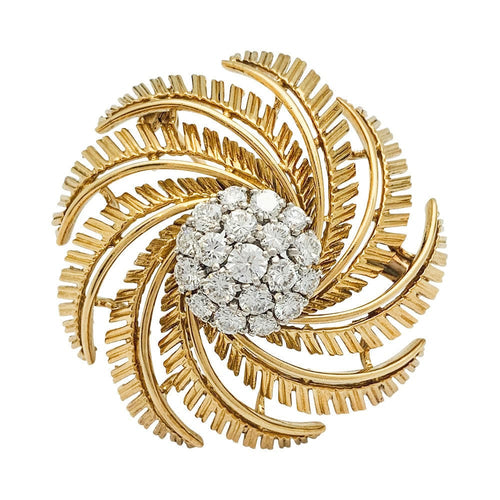 Broche Broche Cartier en or jaune et diamants. 58 Facettes 31850