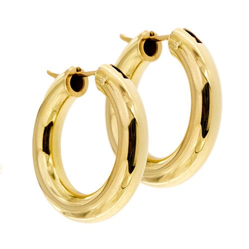 Boucles d'oreilles Boucles d'oreilles créoles bombées 58 Facettes 37697