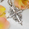 Collier Croix Basque ancienne argent et sa chaine 58 Facettes CVCO35