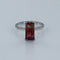 Bague 53 Bague fine tourmaline rectangle et diamants 58 Facettes