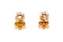 Boucles d'oreilles Boucles d'oreilles Art Déco or jaune et argent serties de diamants old cut 58 Facettes 22805
