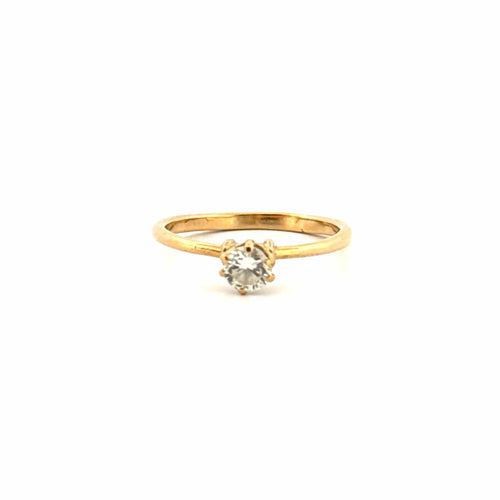 Bague 56 Solitaire Or jaune et diamant 58 Facettes 70-GS38381-2