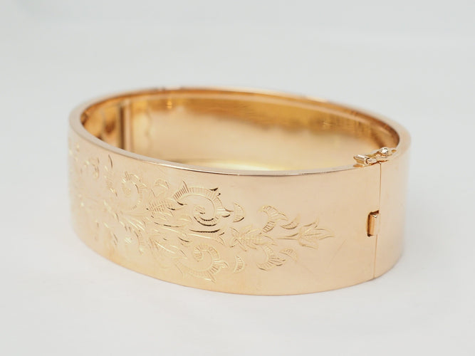 Bracelet Bracelet ancien à décor floral en or rose 58 Facettes 33493