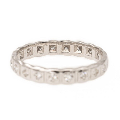 Bague 52 Bague Alliance Or blanc Diamant 58 Facettes 2024998CN