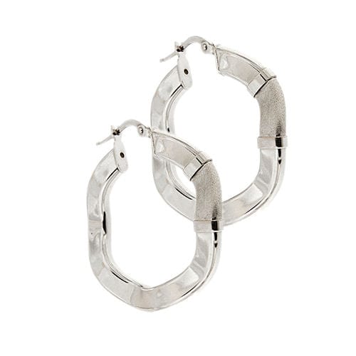 Boucles d'oreilles Boucles d'oreilles créoles ondulées 58 Facettes 22479