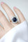 Bague 54 Bague Pompadour Art Déco or, Saphir Siam Non Chauffé et Diamants 58 Facettes