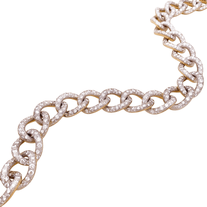 Collier Collier Pomellato, "Catene", or rose et blanc, diamants. 58 Facettes 34242