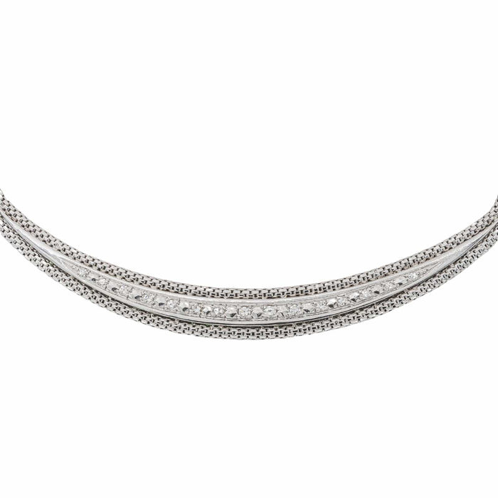 Collier Collier Or blanc Diamant 58 Facettes 3281526CN